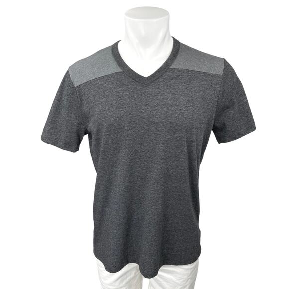 Joe's Men's Gray Colorblock Heather Short Sleeve V Neck T Shirt Tee Top Size L - Picture 1 of 4